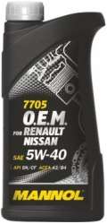 Масло моторное MANNOL O.E.M. FOR RENAULT NISSAN SAE 5W-40 1л